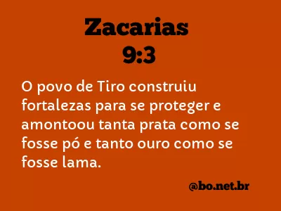 Zacarias 9:3 NTLH