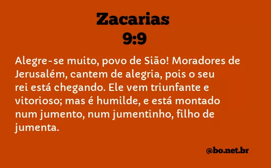 Zacarias 9:9 NTLH
