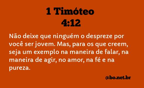 1 Timóteo 4:12 - Bíblia