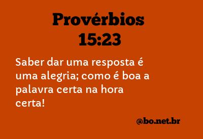 provérbios 5 15 23 ntlh