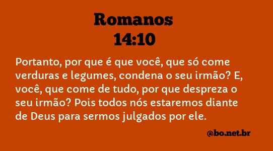 Romanos 14:10 - NTLH